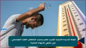 موجة شديدة الحرارة تضرب مصر بسبب منخفض الهند الموسمي.. متى تنتهي الأجواء الحارة؟